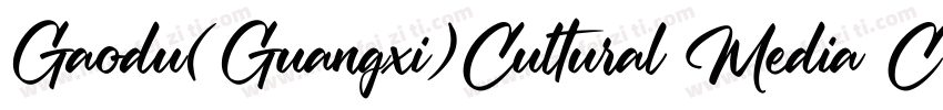 Gaodu(Guangxi)Cultural Media Co L字体转换
